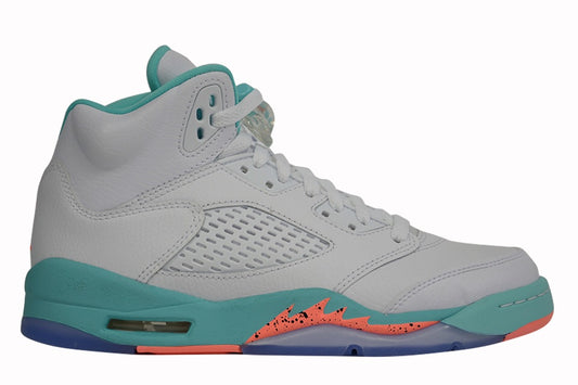 Air Jordan 5 Retro Kids "White Aqua Crimson"